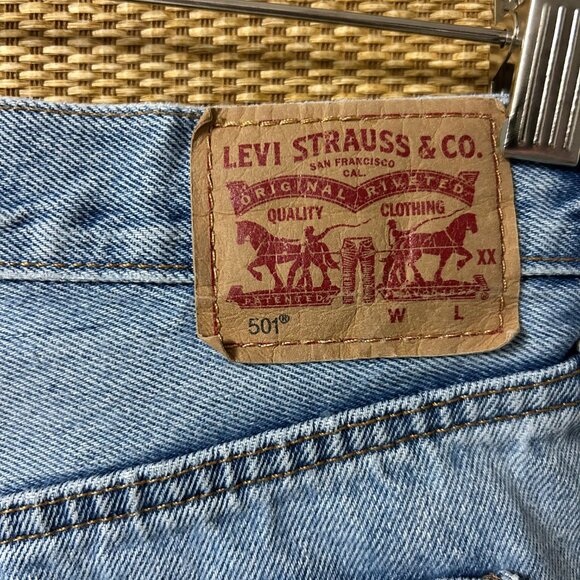 Levi's 501 Jean Shorts Womens 29 Blue - Picture 3 of 12